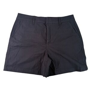 NWTs Gloria Vanderbilt Womens Black Chino Shorts Size 14 Stretch Twill 5" Inseam